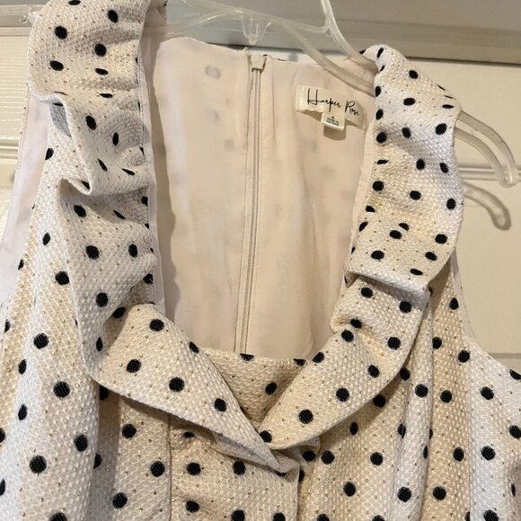 Harper Rose Metallic Polka Dot Fit & Flare Dress - size 6 - Picture 8 of 8